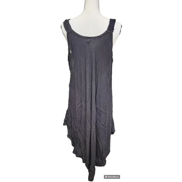 Exist Black Embroidered Boho Dress One Size Flowy Hippie - Picture 5 of 8